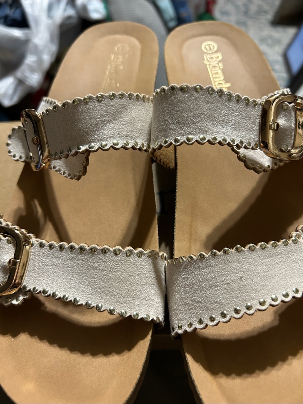 Women’s Size 11 BJORNDAL Sandals  Ivory Beige Tan  NEw In BOX